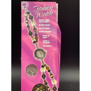 Fashion Watch Making Kit Earth Tone Glass Watch KIt Crafting Kit Length  8.25 In